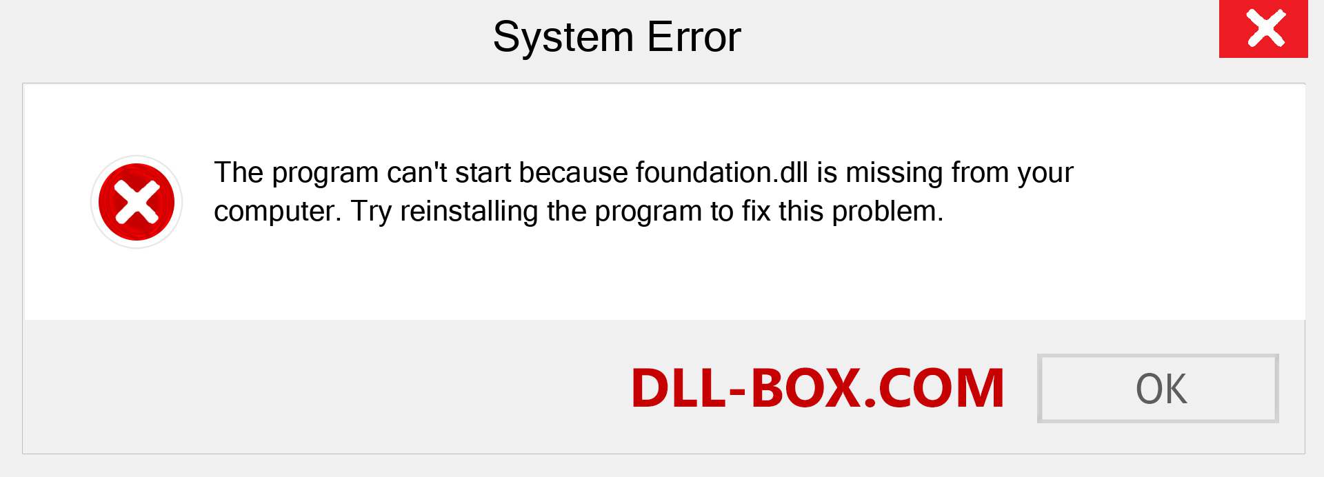  foundation.dll file is missing?. Download for Windows 7, 8, 10 - Fix  foundation dll Missing Error on Windows, photos, images